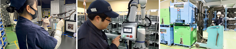 会社で働いている写真