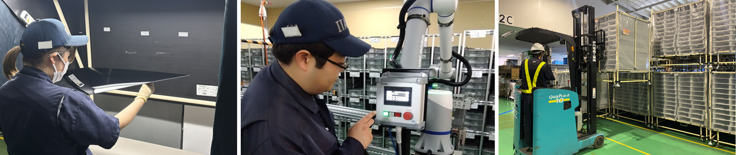 会社で働いている写真